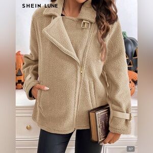 SHEIN Teddy Fleece Jacket – Beige
Size: XL (US 12 / EU 44)